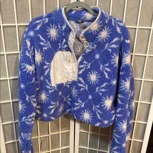 PACSUN TEDDY FLEECE PULLOVER JACKET💙